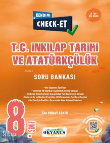 8. Sınıf Kendini Check - Et İnkılap Tarihi Ve Atatürkçülük Soru Bankası