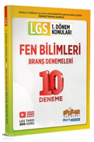 8. Sınıf LGS Fen Bilimleri 1. Dönem 10 lu Branş Deneme