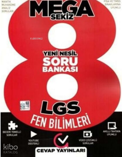 8.Sınıf LGS Fen Bilimleri Yeni Nesil Soru Bankası Mega Sekiz
