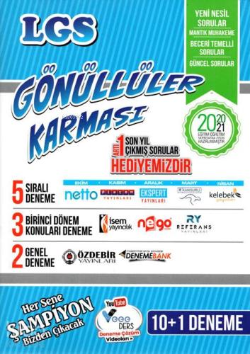 8.Sınıf LGS Gönüllüler Karması 10+1 Deneme-2021
