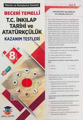8. Sınıf LGS İnkılap Tarihi Beceri Temelli Kazanım Testleri - Kitapiks