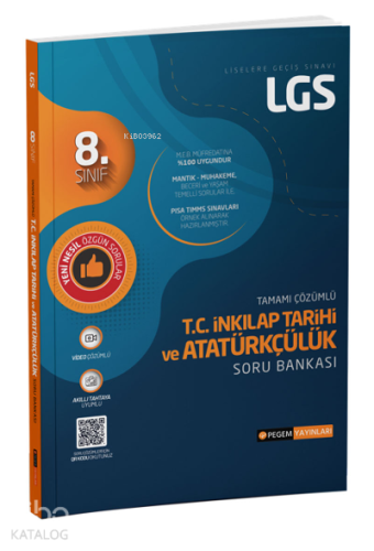 8. Sınıf LGS Tamamı Çözümlü T.C. İnkılap Tarihi ve Atatürkçülük Soru Bankası
