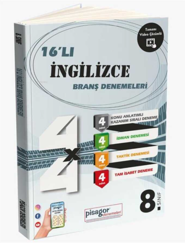8. Sınıf Pisagor 16`lı İngilizce Denemesi - Kitapiks.com