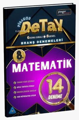 8. Sınıf Pisagor Detay 14`lü Matematik Branş Denemesi - Kitapiks.com