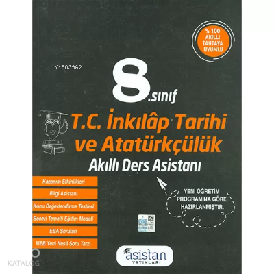 8.Sınıf T.C İnkılap Tarihi Akıllı Ders Asistanı Asistan Yayınları