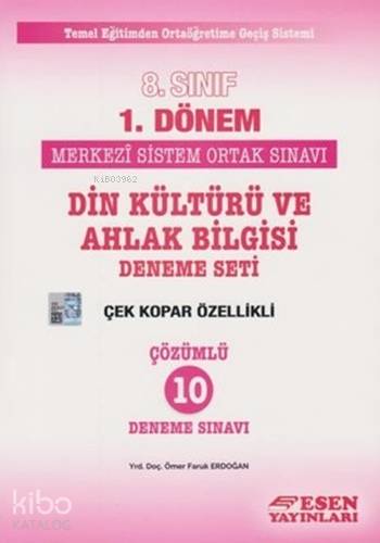 8. Sınıf TEOG 1 Din Kültürü ve Ahlak Bilgisi Deneme Seti; Çözümlü 10 D