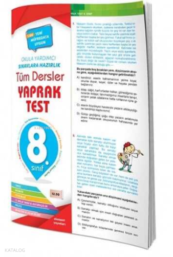 8. Sınıf Tüm Dersler Yaprak Test