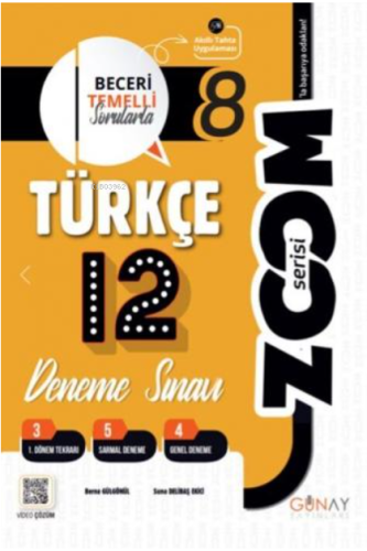 8. Sınıf Türkçe 12'li Branş Denemeleri - Kitapiks.com