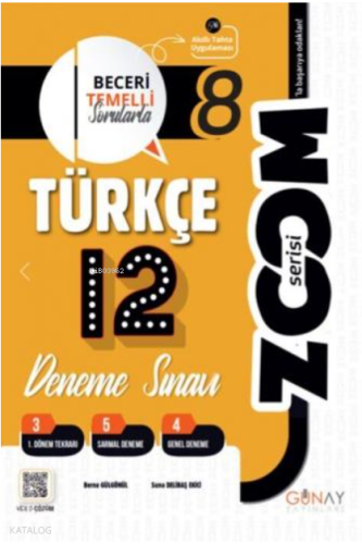 8. Sınıf Türkçe 12'li Branş Denemeleri