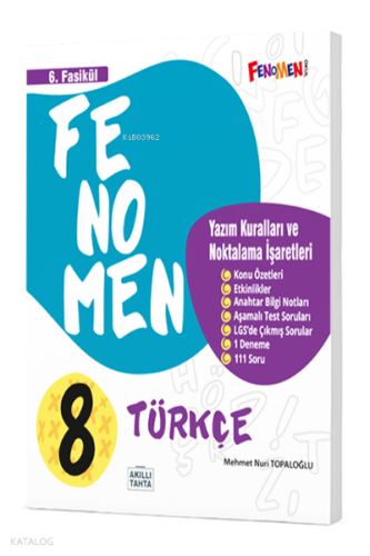 8. Sınıf Türkçe 6. Fasikül Fenomen Yayınları (Yazım Kuralları Ve Nokta