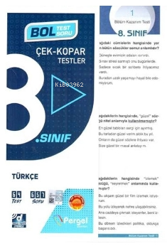 8.Sınıf Türkçe Çek Kopar Testler - Kitapiks.com