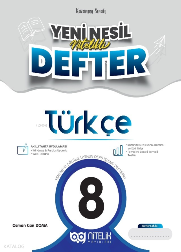 8.Sinif Türkçe Yeni Nesil Nitelikli Defter
