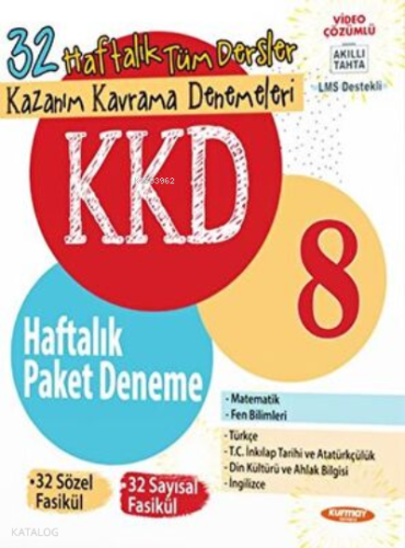 8 Tüm Dersler Haftalık Paket Deneme (64 Fasikül)