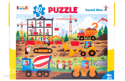 80 Parça Yer Puzzle – İnşaat Alanı
