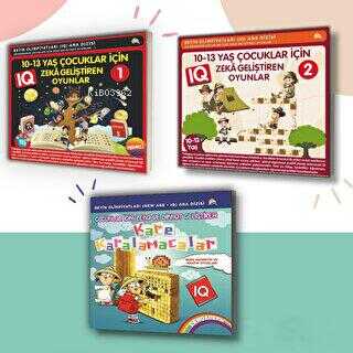 9-10-11-12-13 Yaş ve Üstü Çocuklar Için IQ Zeka - Dikkat Geliştiren Akıl Oyunları (3 Kitap)