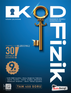 9. Sınıf KOD Fizik Haftalık Sarmal Deneme- 30 Haftalık