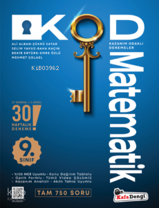 9. Sınıf KOD Matematik Haftalık Sarmal Deneme- 30 Haftalık