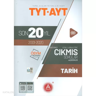 A Yayınları Tyt Ayt Tarih Son 20 Yıl Çıkm -2021