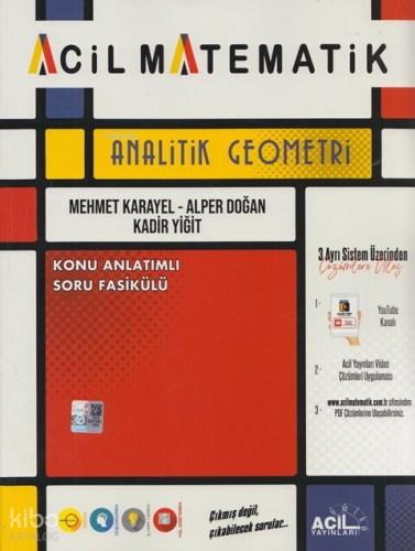 Acil Yayınları TYT AYT Analitik Geometri Konu Anlatım Soru Fasikülü