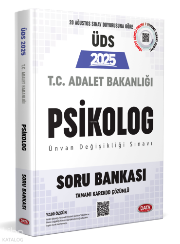 Adalet Bakanlığı ÜDS Psikolog Soru Bankası - Karekod Çözümlü