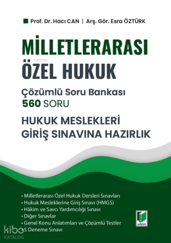 Adalet Yayınevi Milletlerarası Özel Hukuk 560 Soru Çözümlü Soru Bankas