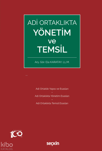 Adi Ortaklıkta Yönetim ve Temsil