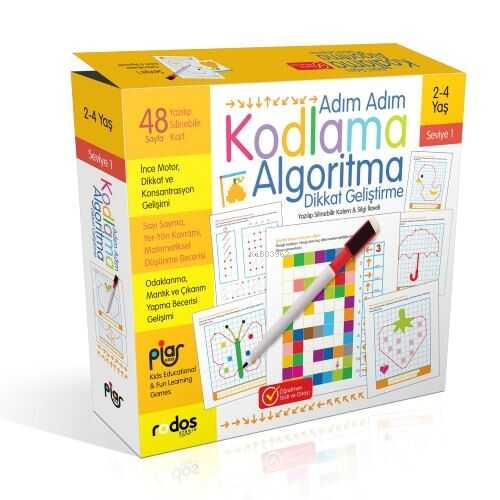 Adım Adım Kodlama, Algoritma, Dikkat Geliştirme / Seviye 1 / 2-4 Yaş -