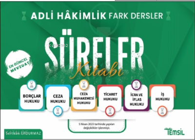 Adli Hakimlik Fark Dersler Süreler Kitabı