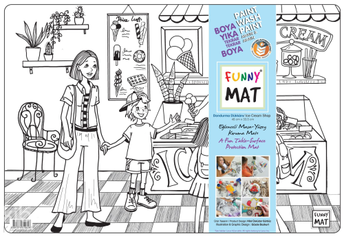 Akademi Çocuk Funny Mat - Dondurma Dükkanı