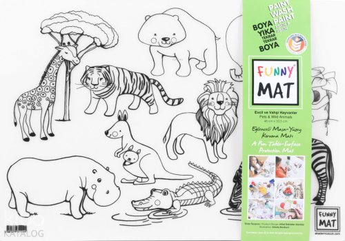 Akademi Çocuk Funny Mat - Evcil Hayvanlar ve Vahşi Hayvanlar