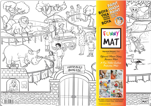 Akademi Çocuk Funny Mat - Hayvanat Bahçesi