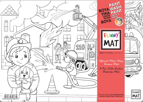 Akademi Çocuk Funny Mat - İtfaiye
