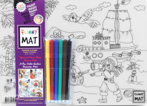 Akademi Çocuk Funny Mat - Korsanlar ve Araçlar (6'lı Kalem)
