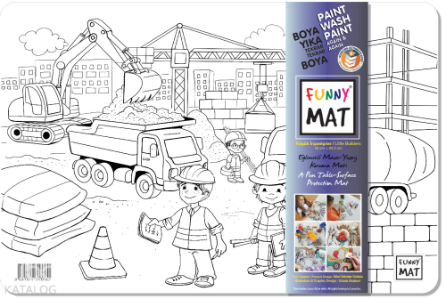 Akademi Çocuk Funny Mat - Küçük İnşaaatçılar