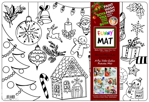 Akademi Çocuk Funny Mat - Mutlu Yıllar