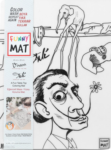 Akademi Çocuk Funny Mat - Vincent Van Gogh ve  Salvador Dali
