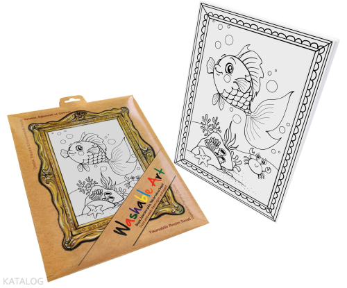 Akademi Çocuk Funny Mat - Washable Art - Balık