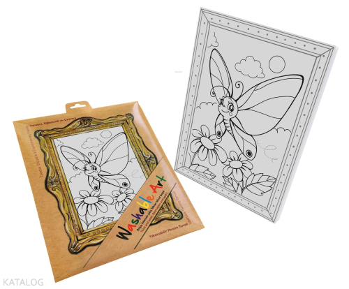 Akademi Çocuk Funny Mat - Washable Art - Kelebek