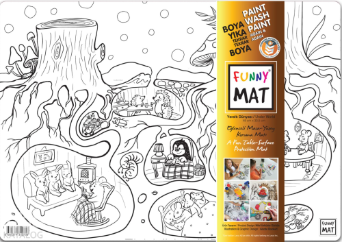 Akademi Çocuk Funny Mat - Yer Altı Dünyası