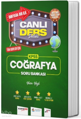 Akademi Denizi 2024 KPSS Coğrafya Canlı Ders Destekli Soru Bankası