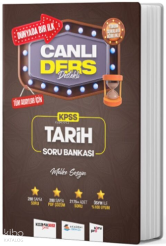 Akademi Denizi 2024 KPSS Tarih Canlı Ders Destekli Soru Bankası