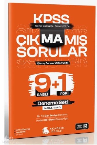Akademi Denizi KPSS Lise Ortaöğretim Ön Lisans Çıkmamış Sorular 9+1 De