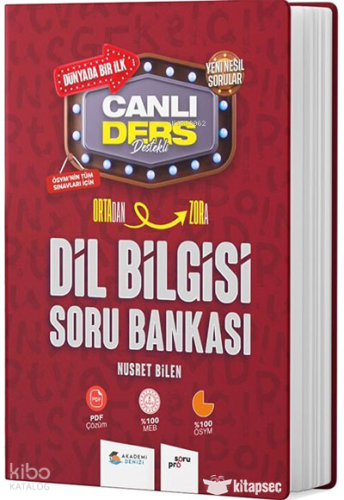 Akademi Denizi Yayıncılık KPSS Dil Bilgisi Ortadan Zora Canlı Ders Soru Bankası