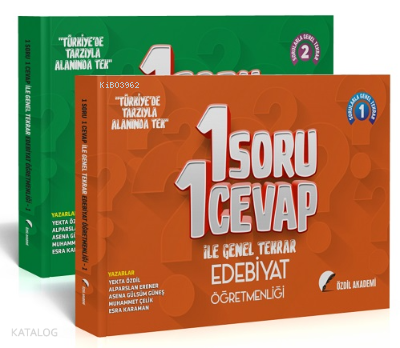 Akademi ÖABT Türk Dili ve Edebiyatı Öğretmenliği 1 Soru 1 Cevap ile Genel Tekrar Seti
