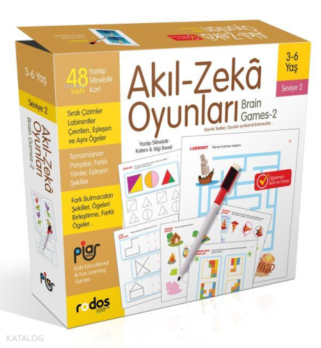 Akıl-Zeka Oyunları - Seviye 2 - 3-6 Yaş