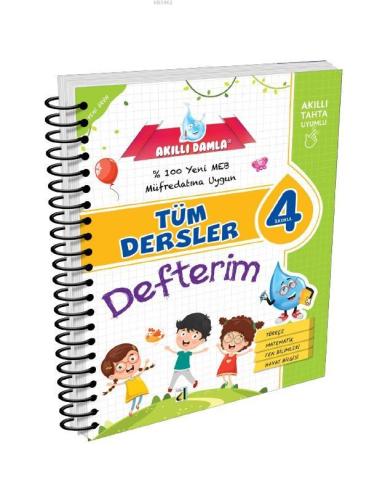 Akıllı Damla Tüm Dersler Defterim - 4 - Kitapiks.com