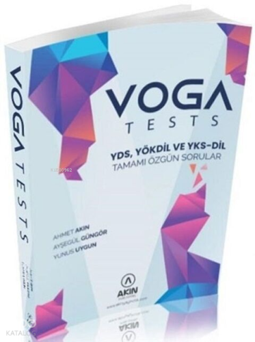 Akın Dil Eğitim Voga Tests YDS - YÖKDİL ve YKS-DİL Tamamı Özgün Sorula