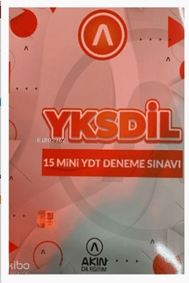 Akın Dil Eğitim YKS Dil 15 Mini YTD Deneme Sınavı