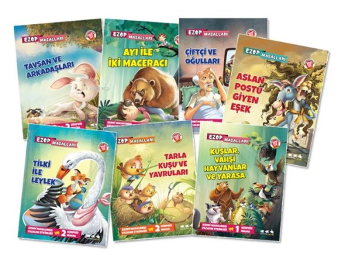 Aktivite Dolu Ezop Masalları Seti-7 Kitap Takım