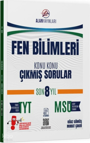 Alan Yayınları TYT MSÜ Fen Bilimleri Konu Konu Çıkmış Sorular Son 8 Yı
